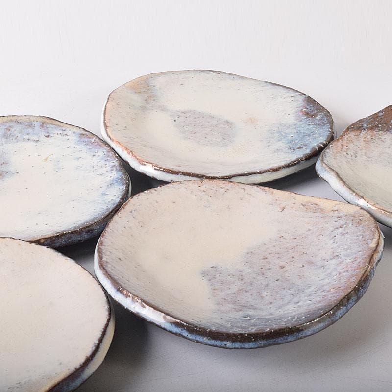 和食器　萩焼　都野栖雲造　皿　銘々皿　5客　共箱　M　R8152C