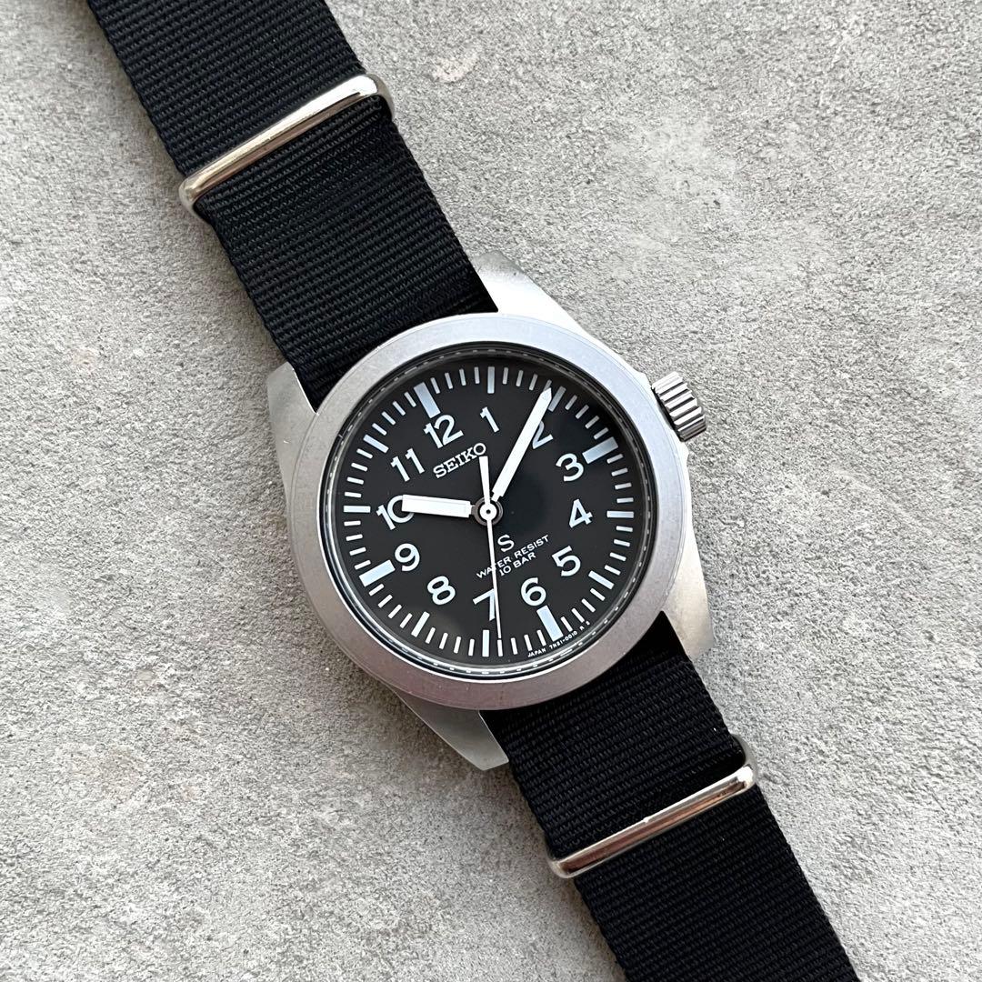 SEIKO SUS 7N21-0010 ミリタリーウォッチ パイロットウォッチ