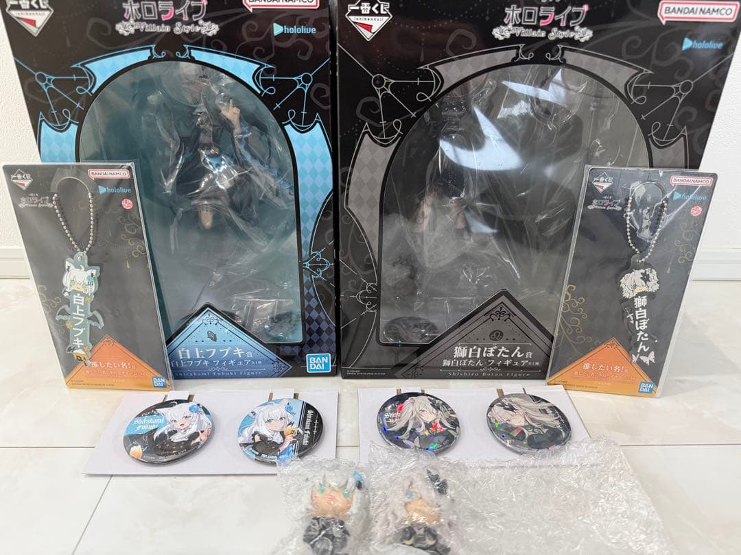 一番くじ ホロライブ 獅白ぼたん 白上フブキ フィギュア ちょこのっこ セット