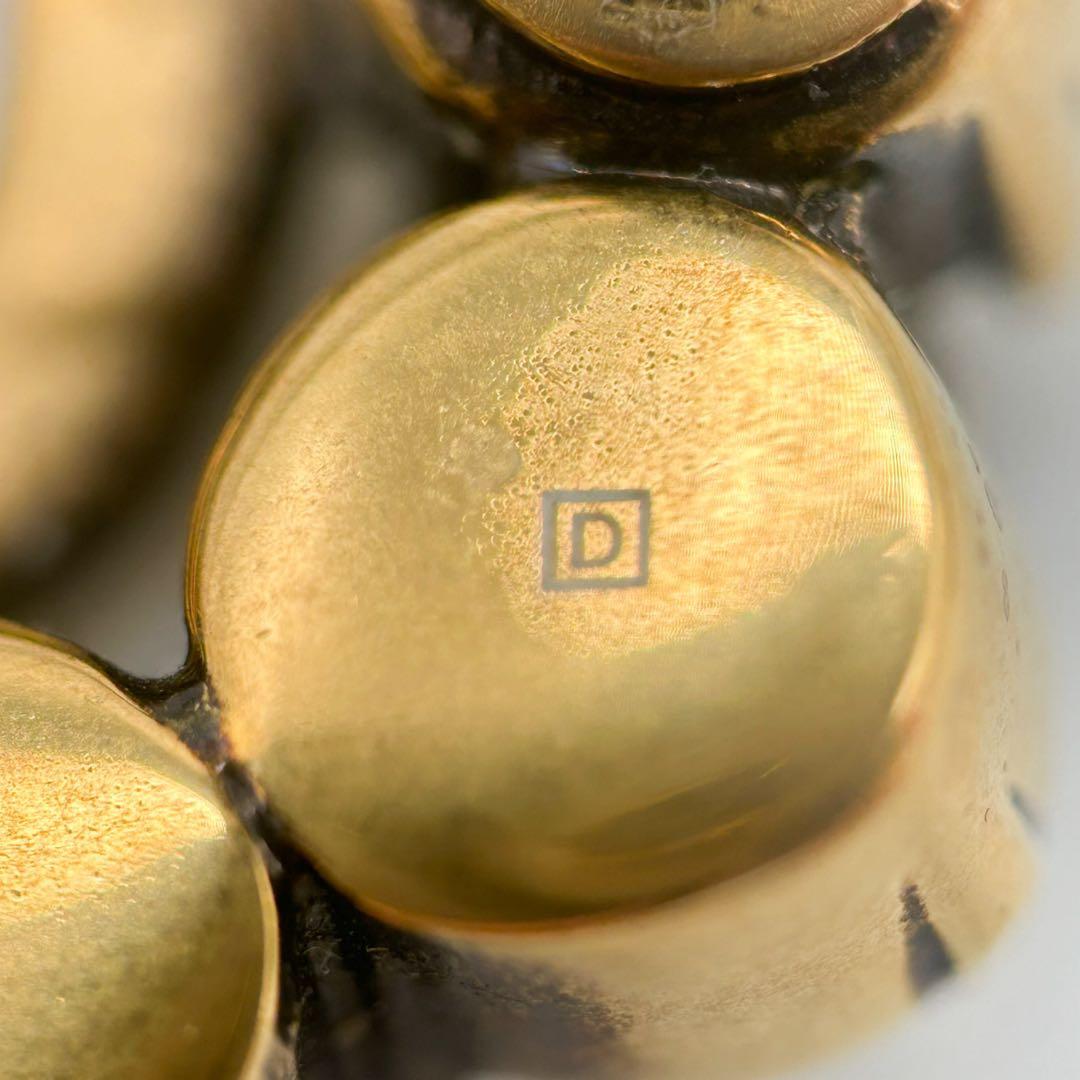 GUCCI　グッチ　ブローチ　ダブルG　クリスタル　ラインストーン　メタル　GG