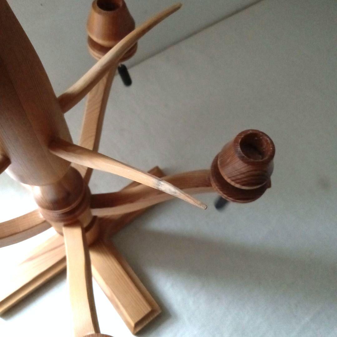 木製キャンドルホルダー 木工芸 スウェーデン 北欧 ヴィンテージ