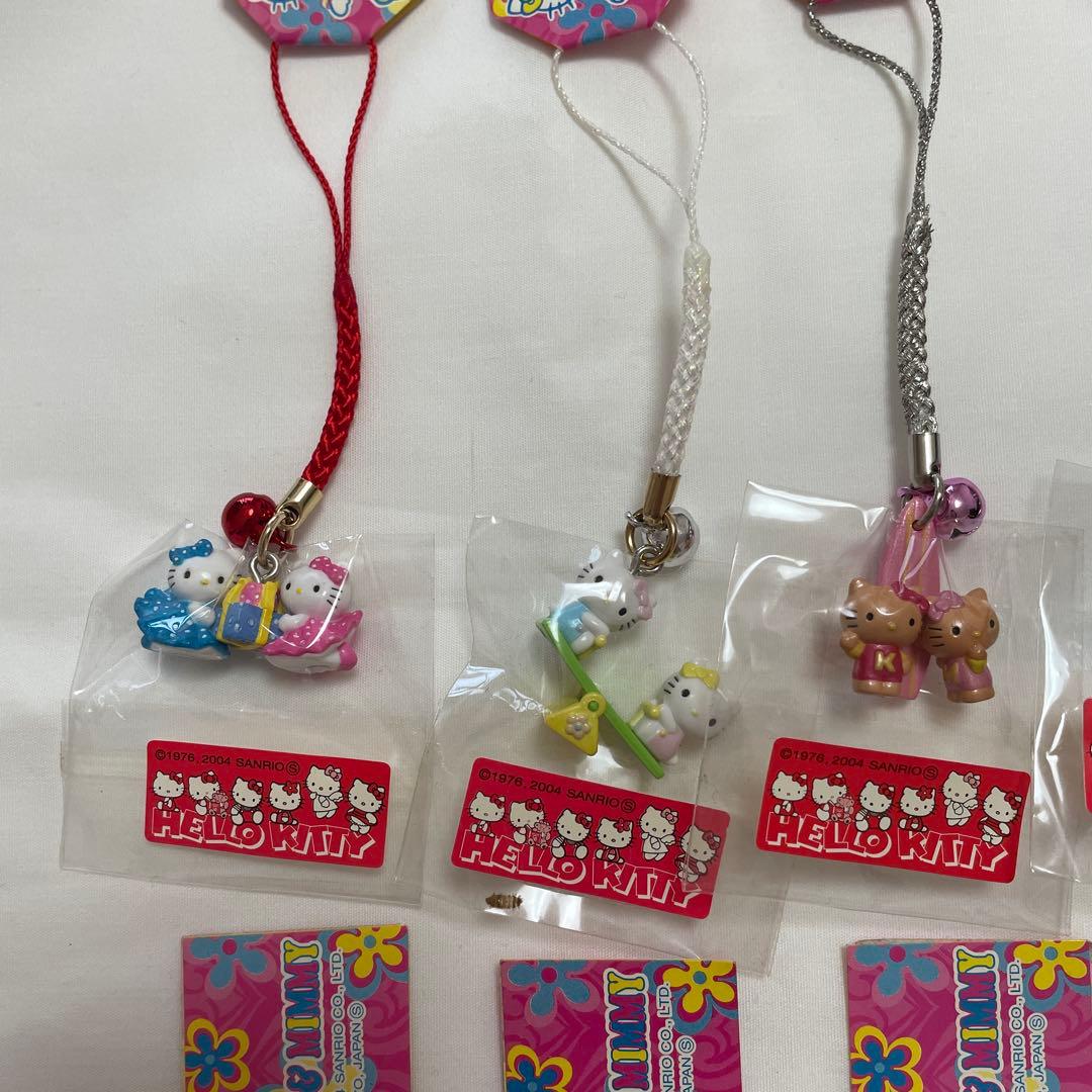 新品◆ハローキティ ご当地キティ 根付けストラップ キティ&ミミィ 10個セット