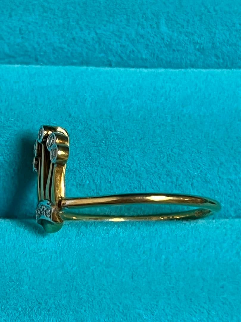 K18 ダイアモンドクラウンモチーフリング 11号 2g