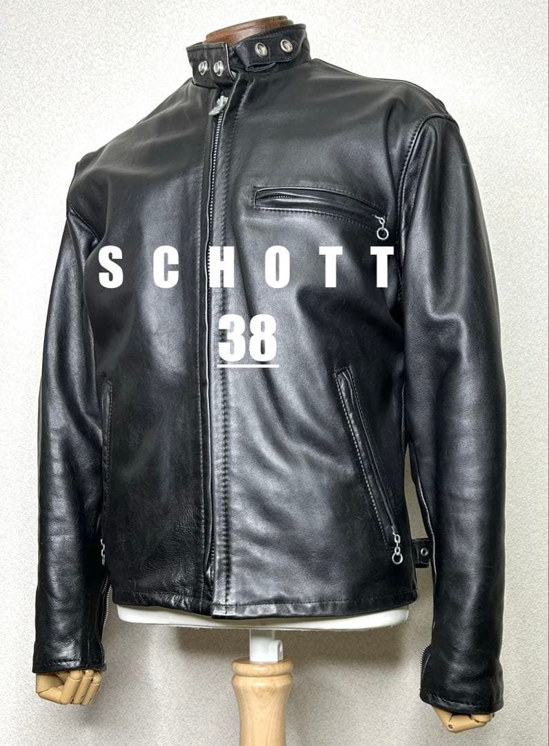 ⑦schott【38】141米国製◇革ジャンninjaハーレーgpzショベル