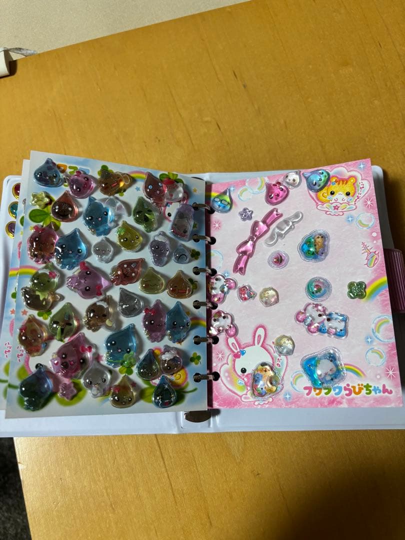 フワフワらびちゃん　シール帳　ドロップシール　ウォーターシール