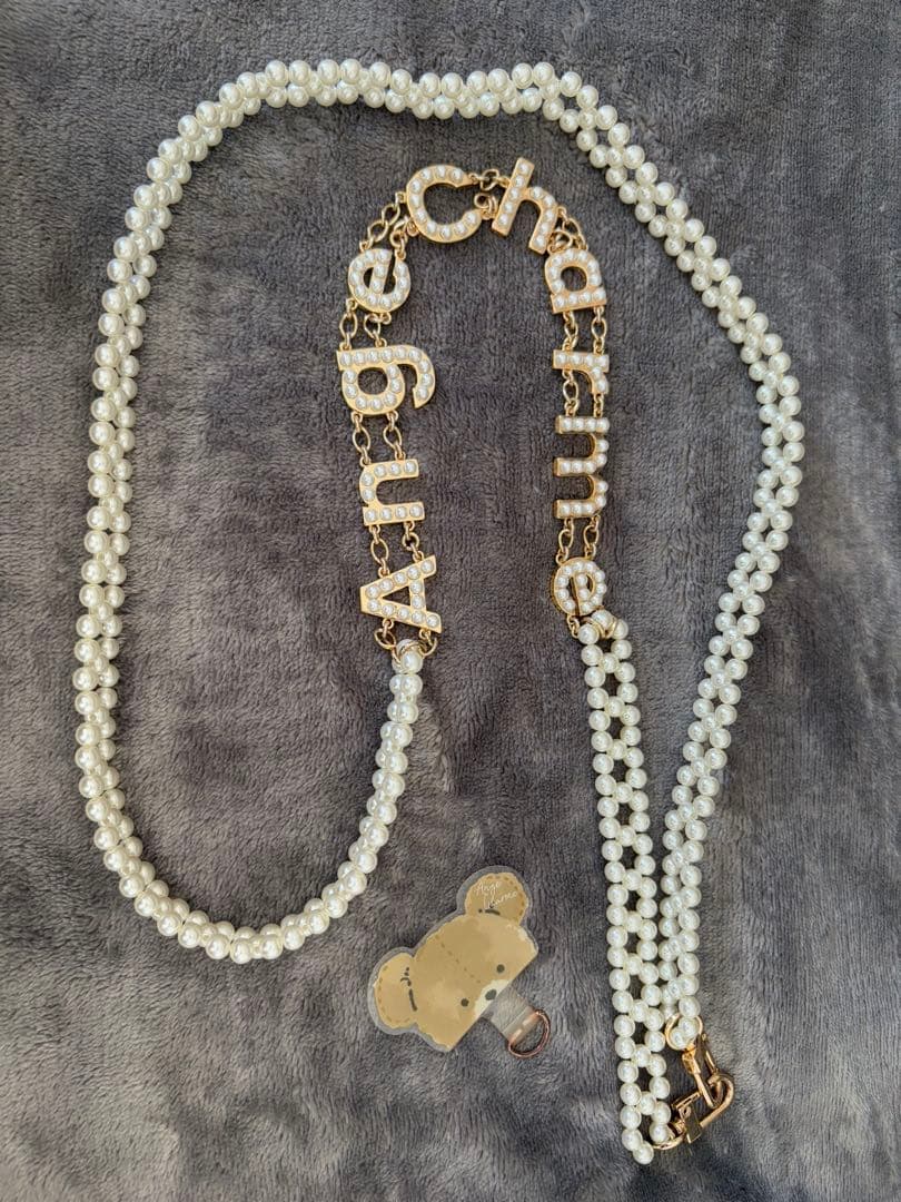 Ange Charme ロゴスマホパールチェーン　辻希美