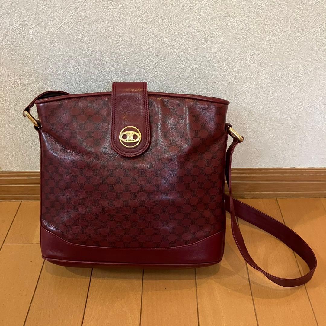 セリーヌ　マカダム柄ショルダーバッグ