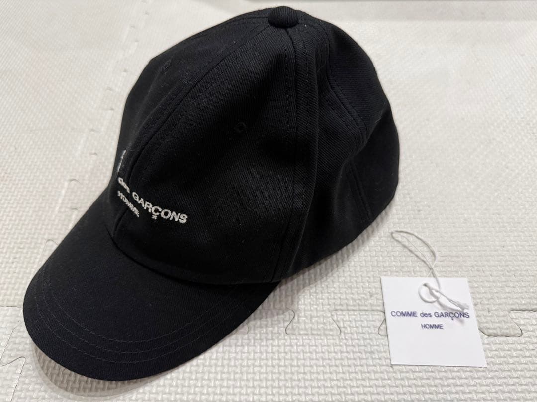 COMME des GARCONS HOMME LOGO CAP ブラック