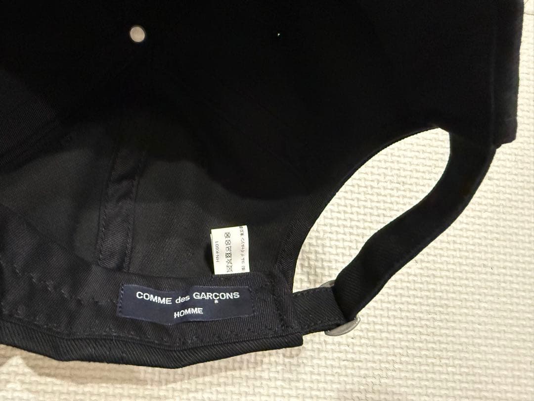 COMME des GARCONS HOMME LOGO CAP ブラック