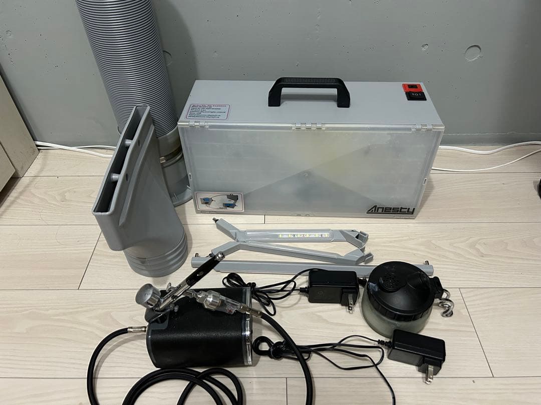 砂*糖様 塗装ブース エアブラシ コンパクトコンプレッサー 塗装スターター セッ