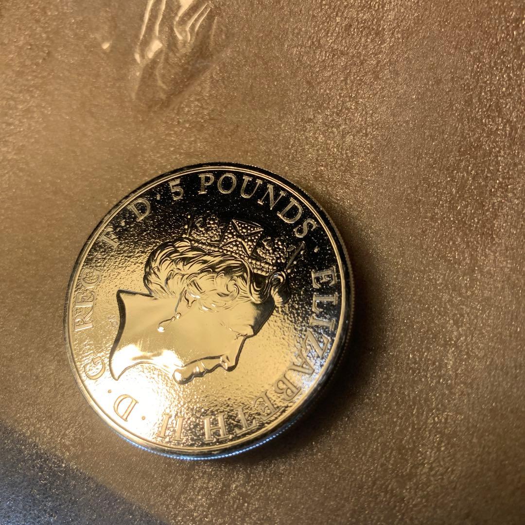 その0 純銀貨2オンス　クイーンズビースト　2016 ライオン・イングランド