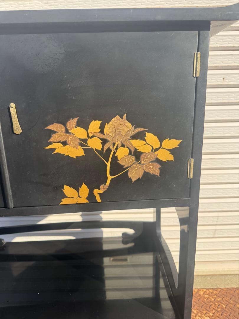 飾り棚 漆塗り 和家具 高級 茶棚 蒔絵 古民家 和風