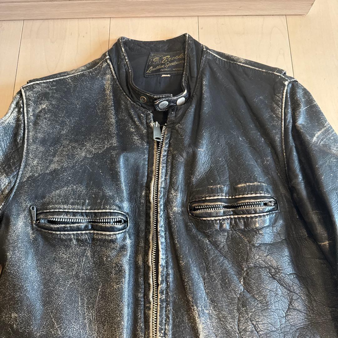 60s ブルックス　シングルライダース　革ジャン　ヴィンテージ