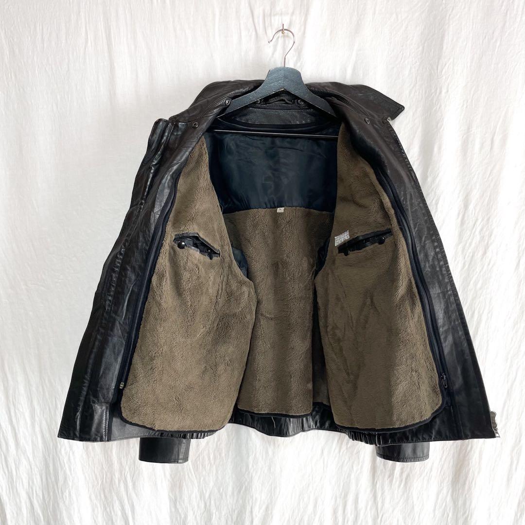 良品 ドイツ ポリスマン レザージャケット 54 ライダース モーターサイクル