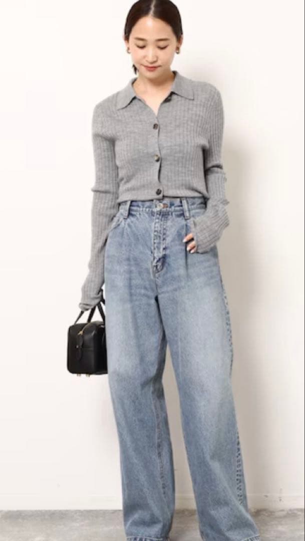 Deuxieme Classe ポロシャツニット カーディガン グレー