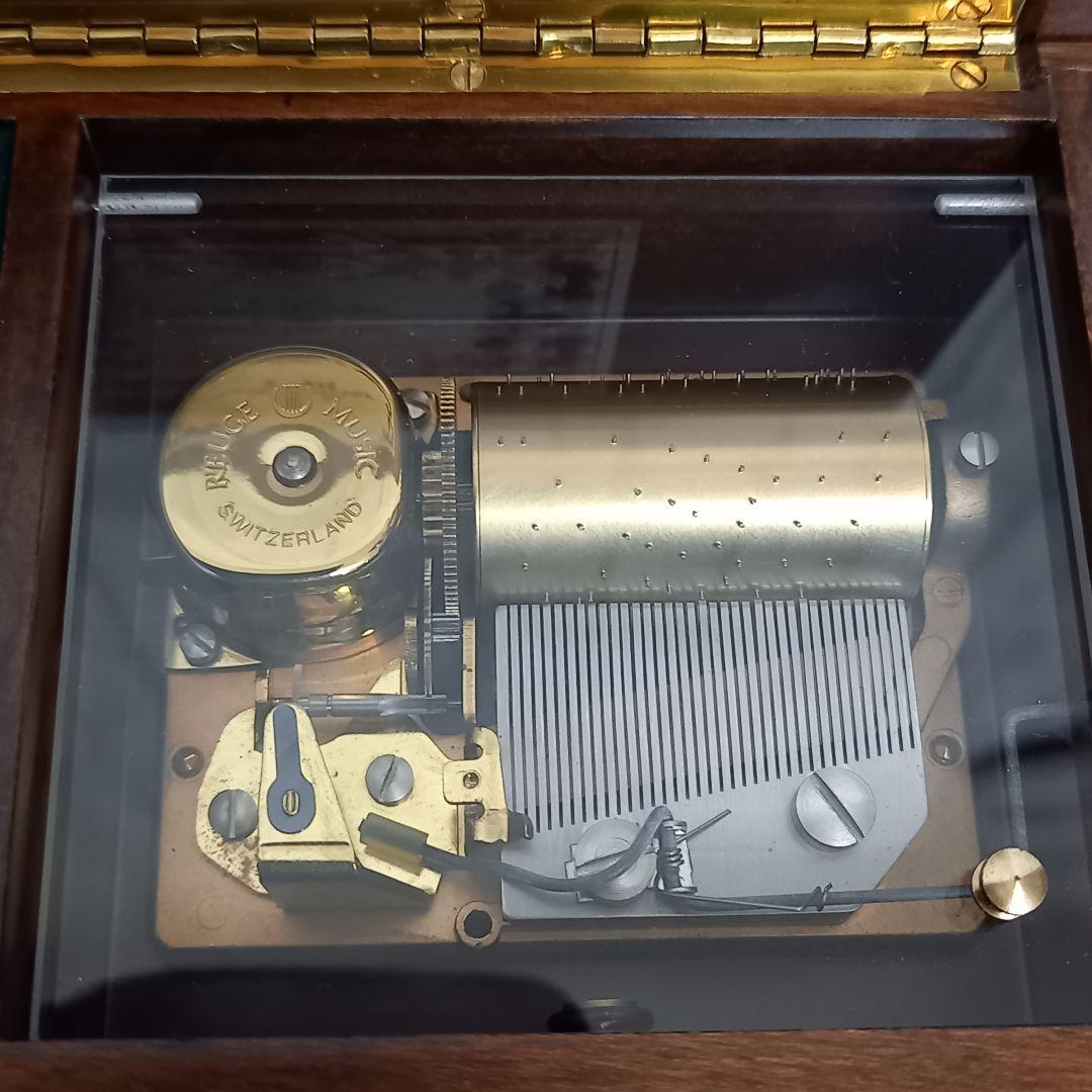 【美品】reuge リュージュオルゴール36弁 小物入れ付き