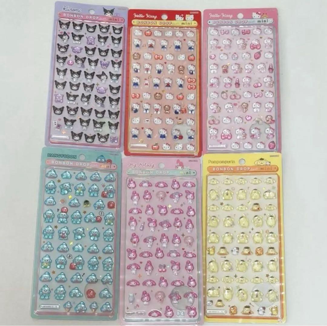 ボンボンドロップシール　サンリオ　6枚セット