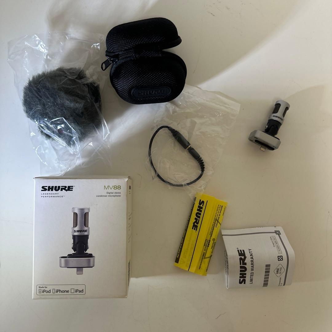 SHURE MV88マイク & Rycot AMV88-FURウインドジャマー