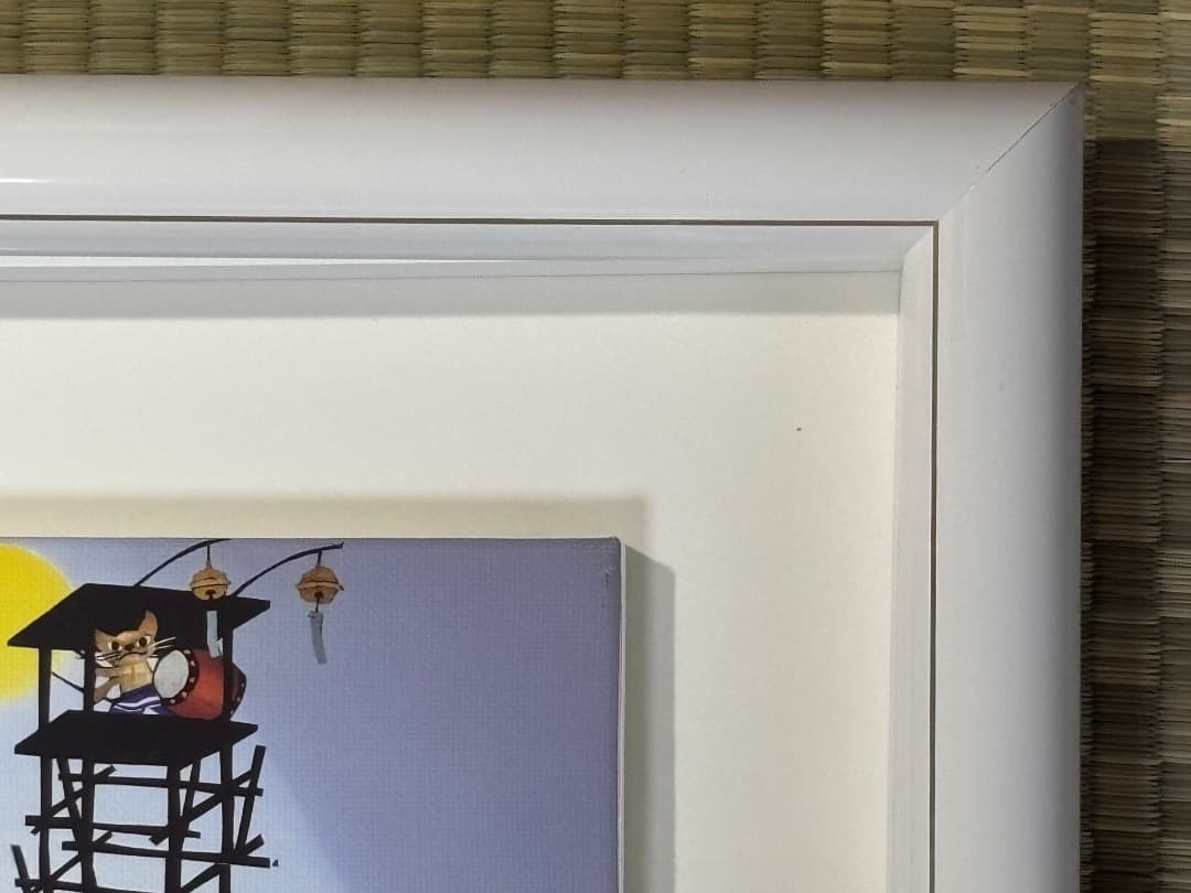 時間限定あり　藤城清治 猫相撲 版画 ジクレー　直筆サイン