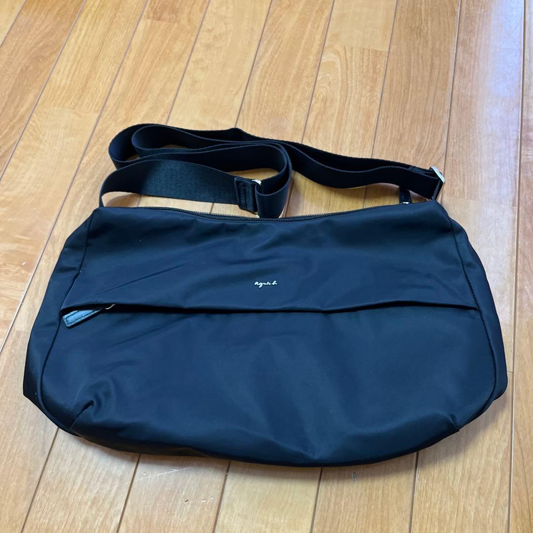 agnès b. ブラックショルダーバックNS24－01 アニエスベー保証書あり