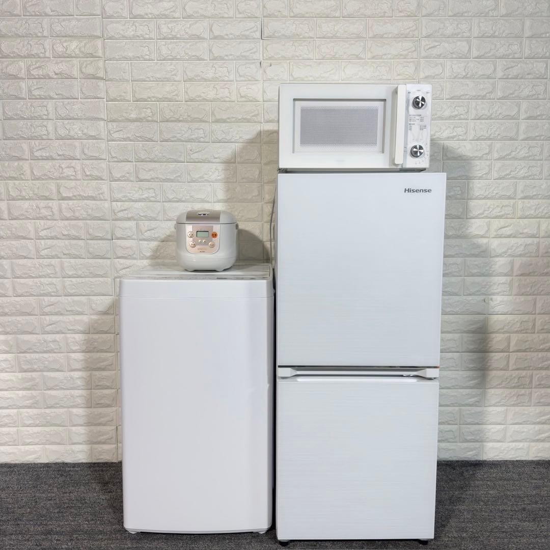 生活家電 4点セット 冷蔵庫 洗濯機 炊飯器 電子レンジ 1人暮し J115