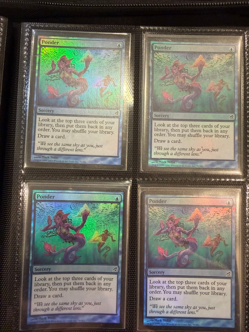 思案/Ponder 4枚セット マジック：ザ・ギャザリング　foil