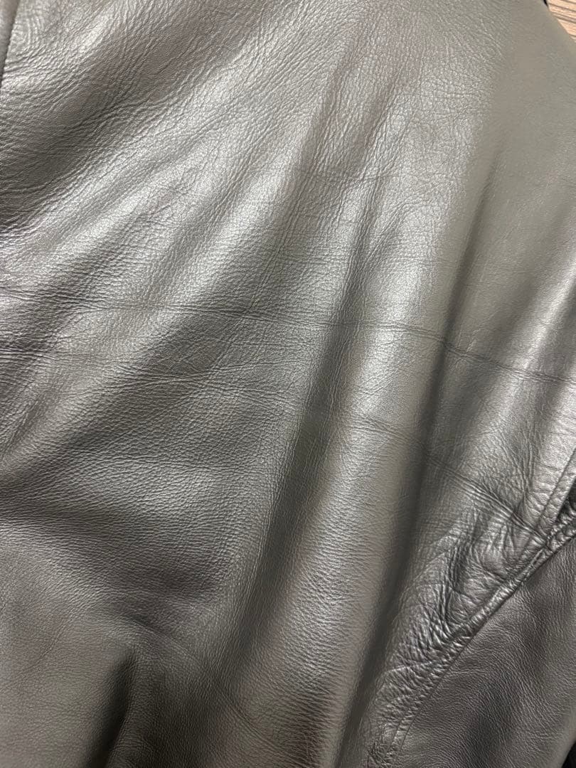 HORN WORKS グレー レザーシングルライダース