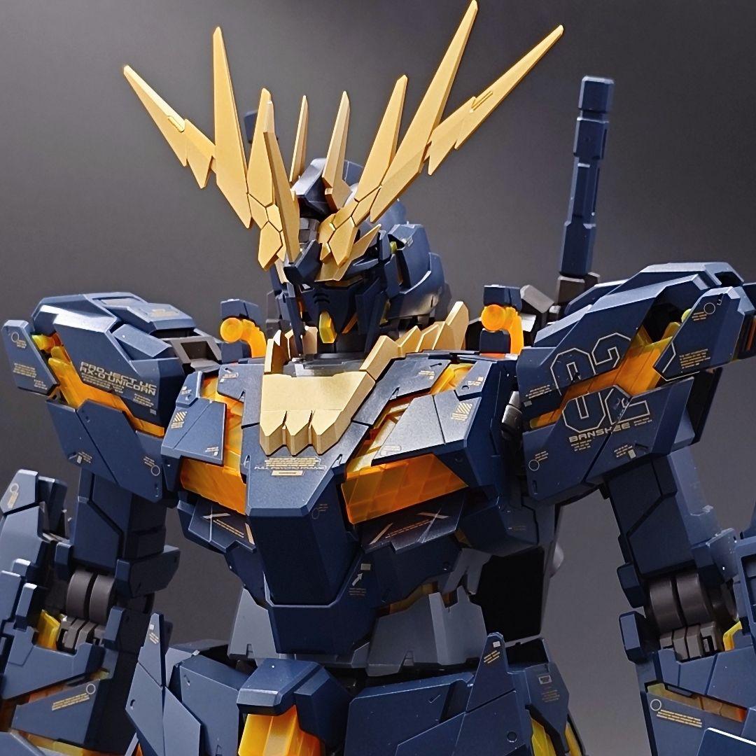 PG 1/60　バンシィ・ノルン　ガンプラ　部分塗装完成品