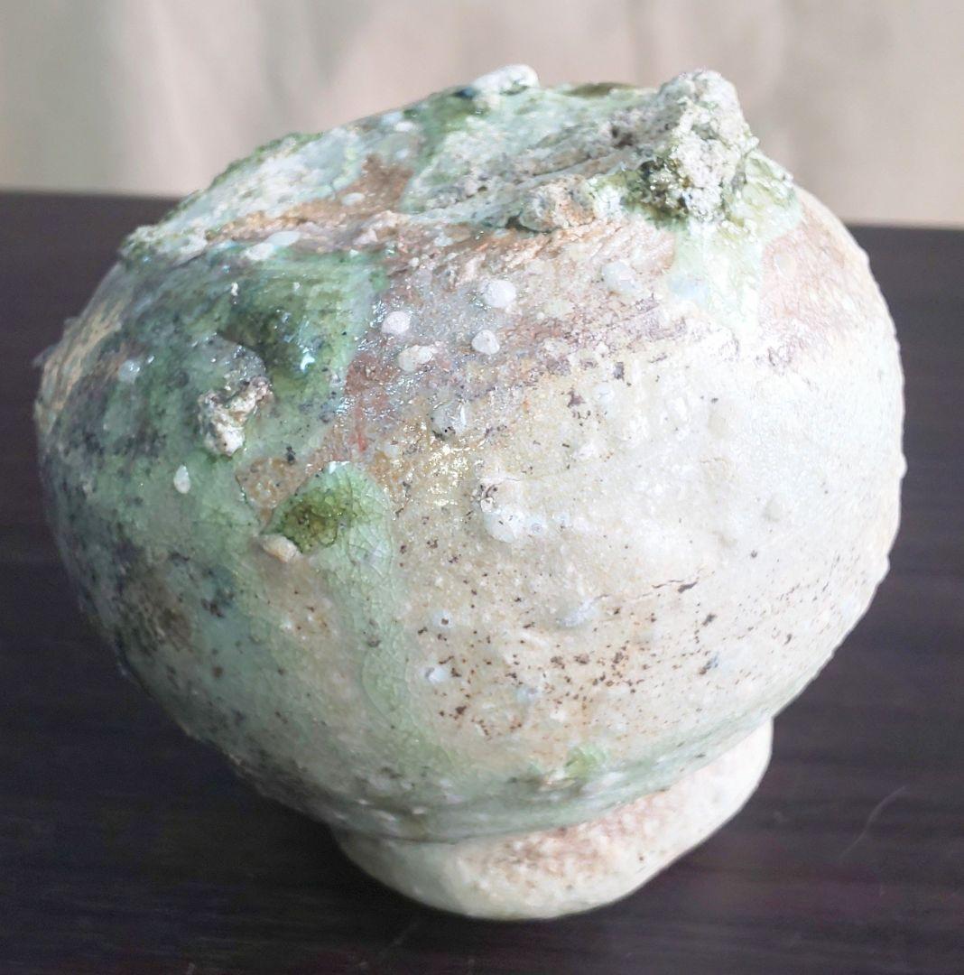 古伊賀 伊賀焼 灰被 自然釉 水滴 掛花入 花器 小壷 一輪挿し