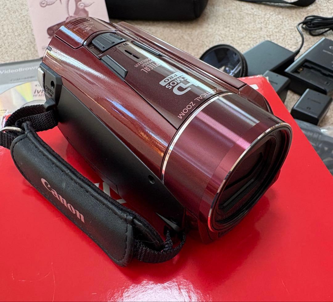 【亜由】Canon デジタルビデオカメラ iVIS HF M51 レッド