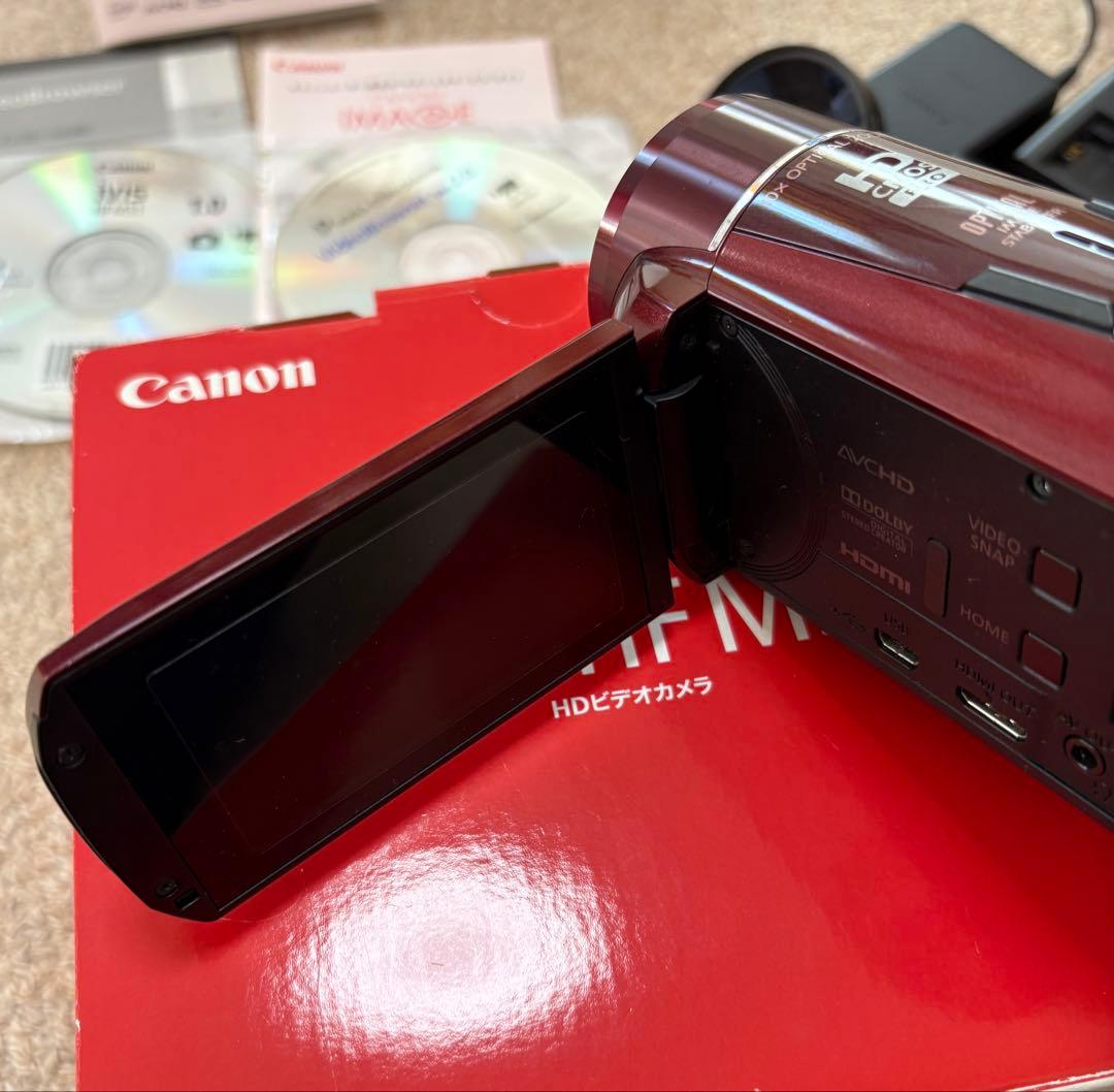 【亜由】Canon デジタルビデオカメラ iVIS HF M51 レッド