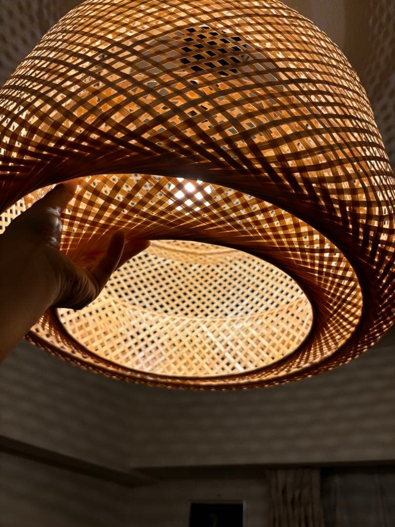 IKEA　SINNERLIG スィネリグ　ライト　照明　竹　バンブー