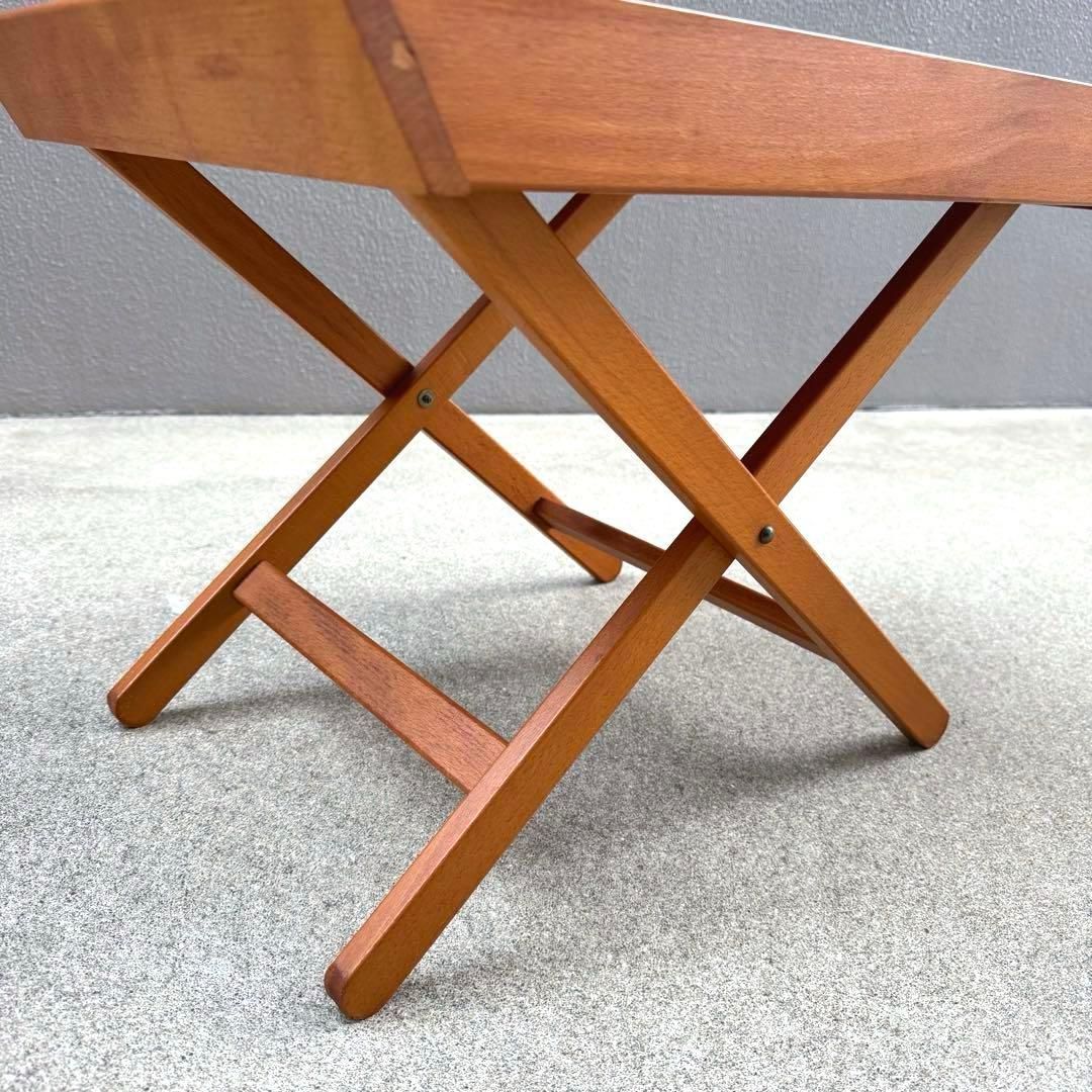 アンティーク 木製 サイドテーブル ローテーブル チークカラー コーヒーテーブル