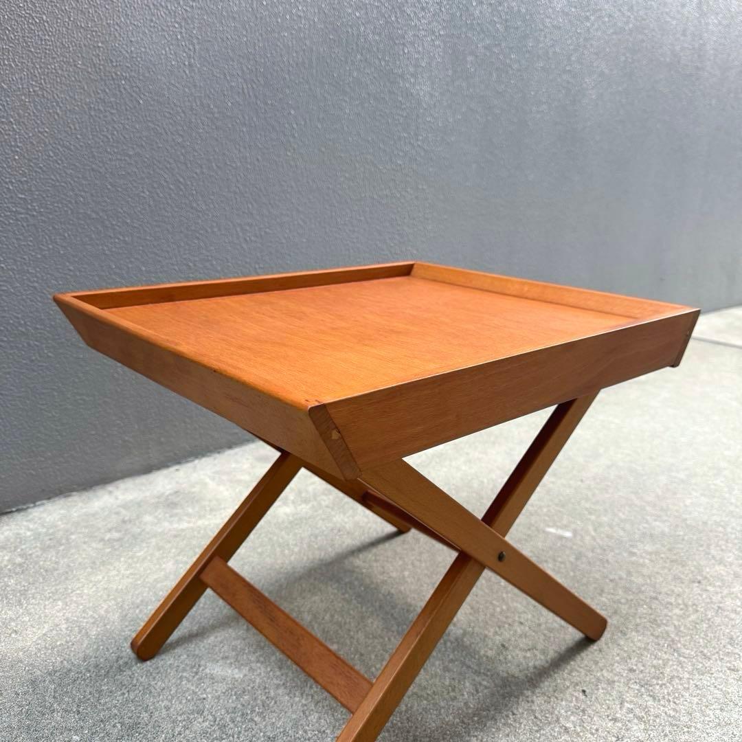 アンティーク 木製 サイドテーブル ローテーブル チークカラー コーヒーテーブル