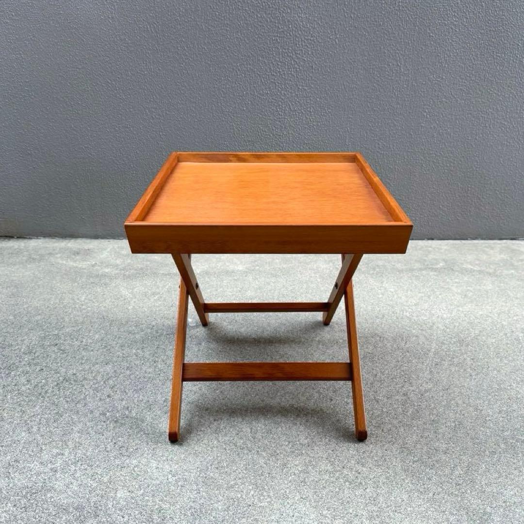 アンティーク 木製 サイドテーブル ローテーブル チークカラー コーヒーテーブル