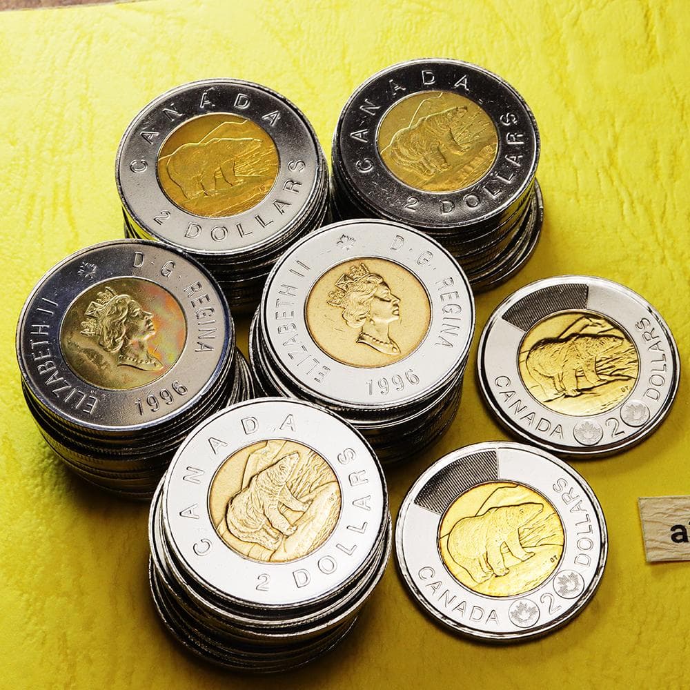 a317 カナダ　2ドル　　硬貨　北極熊　エリザベス女王　52枚　まとめて