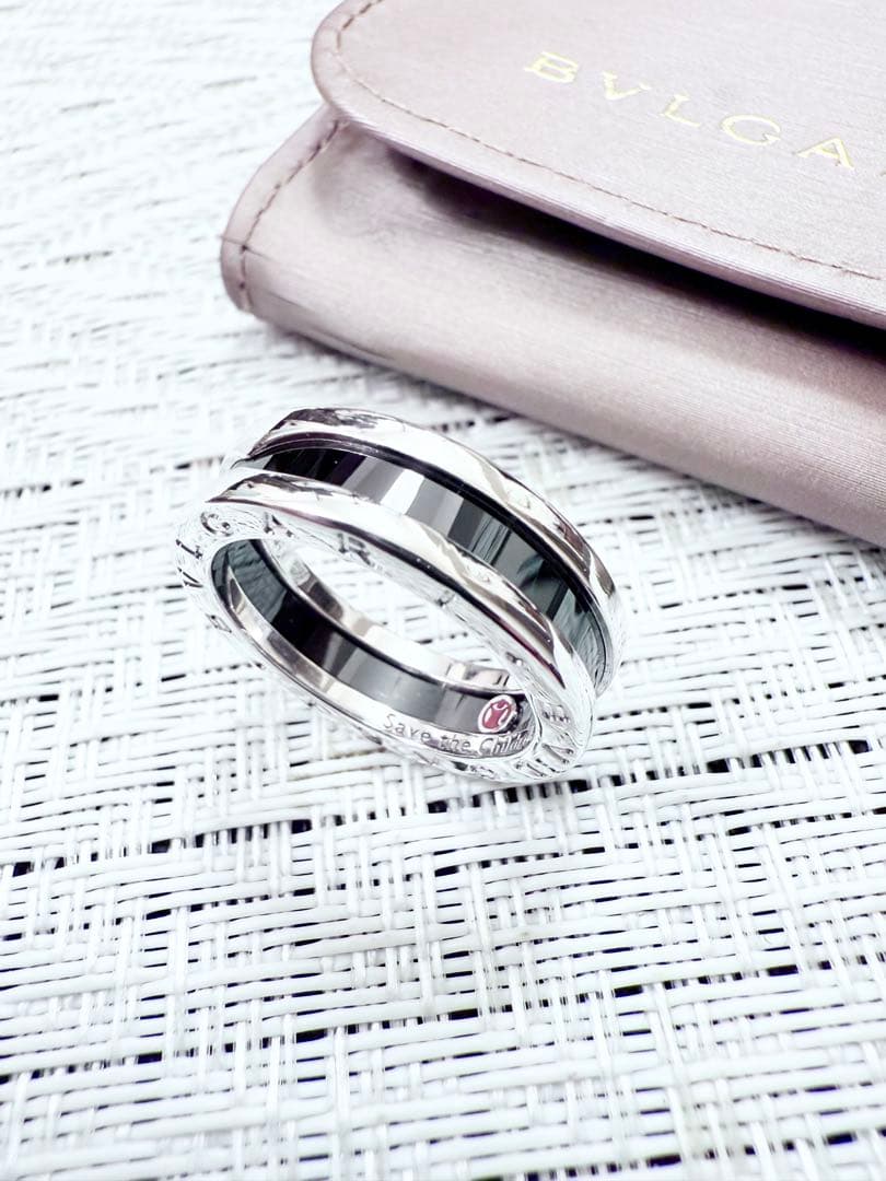 ブルガリ セーブザチルドレン 18号 リング　指輪　59 セラミック　925