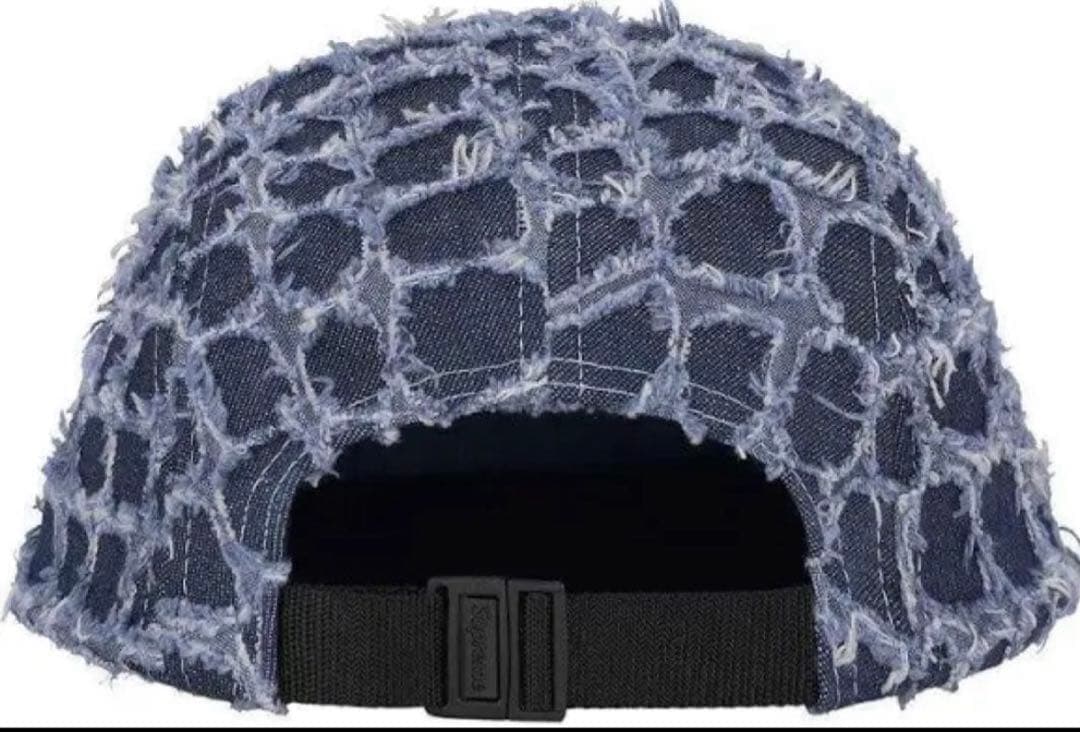 Supreme デニム風キャップ ネイビー