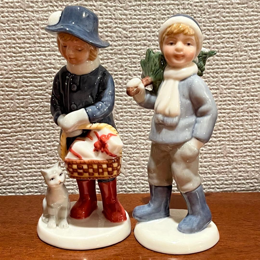 美品　クリスマス　アンナ　フレデリック　ロイヤルコペンハーゲン　人形　陶器　置物