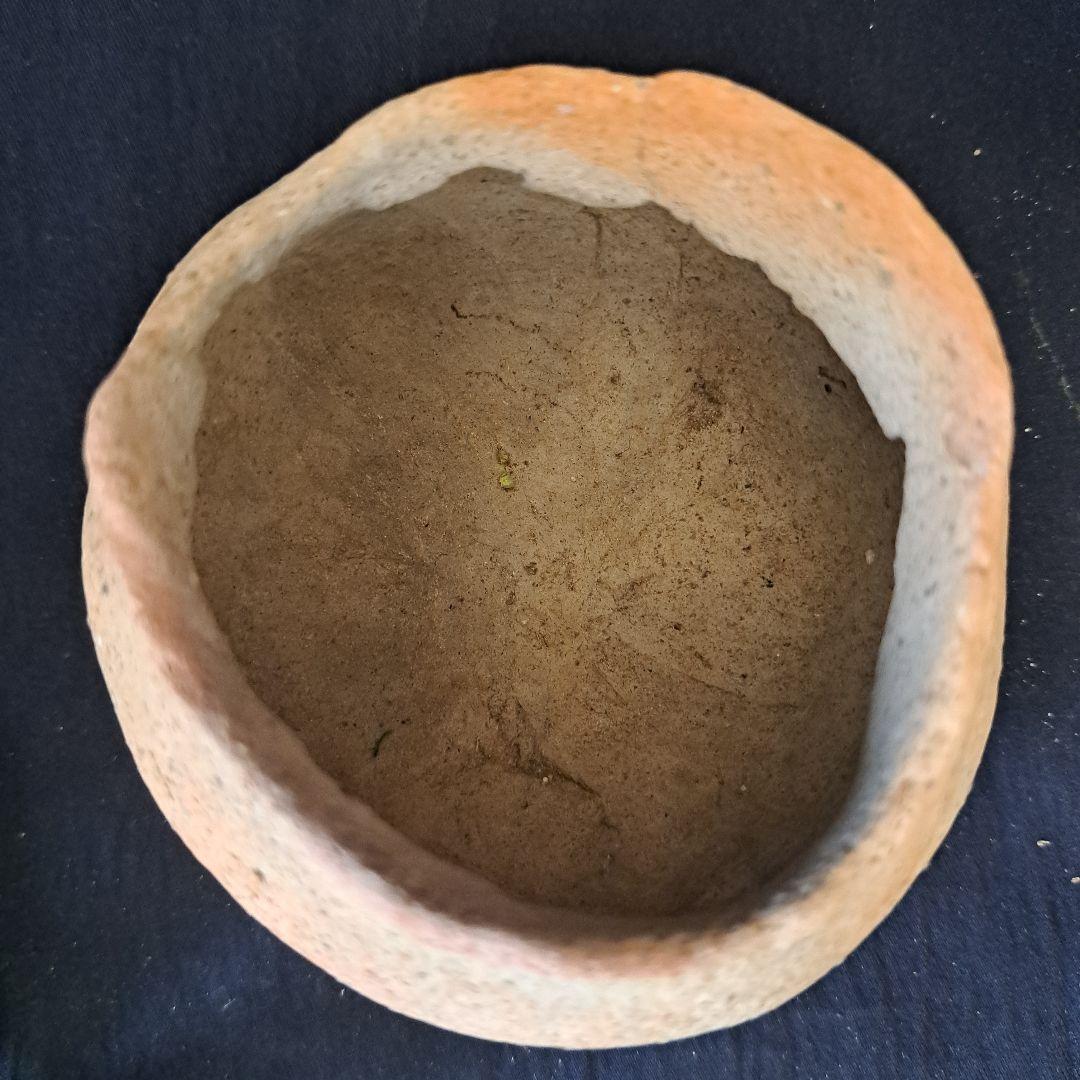 「弥生土器に花を活ける①」 弥生種壺-祭器(直径8.5cm) 2客セット 骨董ア