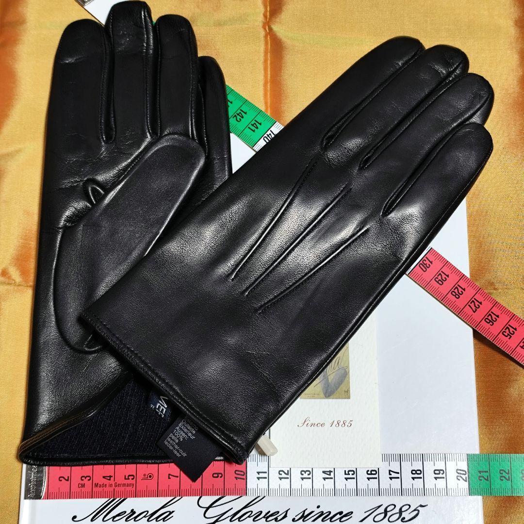 メローラ ナッパ黒 カシミア黒 革手袋 グローブ MEROLA