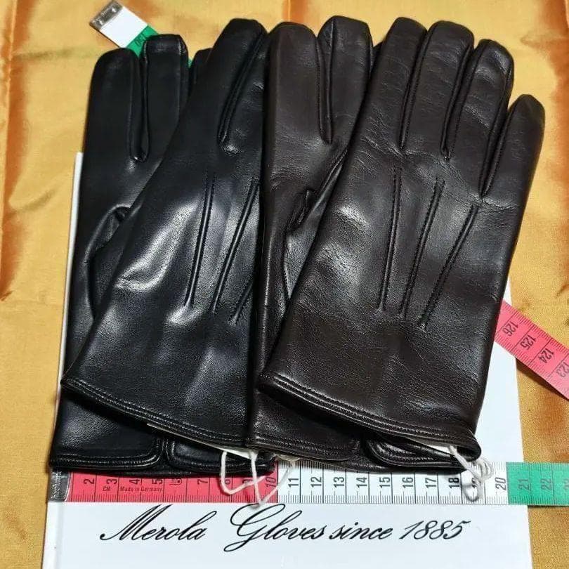 メローラ ナッパ黒 カシミア黒 革手袋 グローブ MEROLA