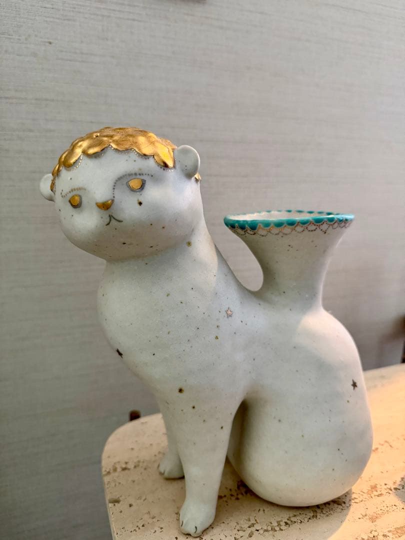 KEIKO TAJI 猫型陶器オブジェ