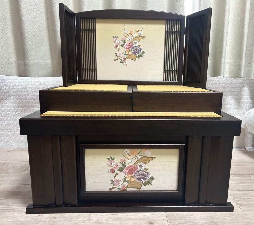 雛人形 飾り棚&収納箱 屏風