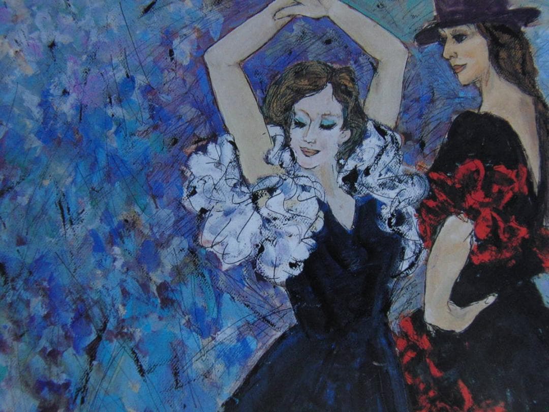 岸ひろ子、【たをやかな刻】、希少な額装用画集より、新品額装付