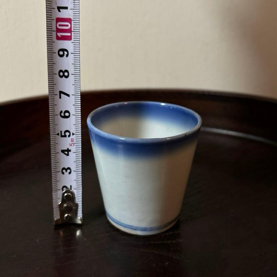 モダン輪線猪口　1点③ぐい呑み　筒盃　蕎麦猪口　伊万里　瀬戸　染付　検李朝　酒器