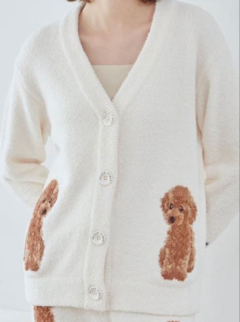 本日値下げ中！！ジェラートピケ　トイプードルカーディガン　S-M