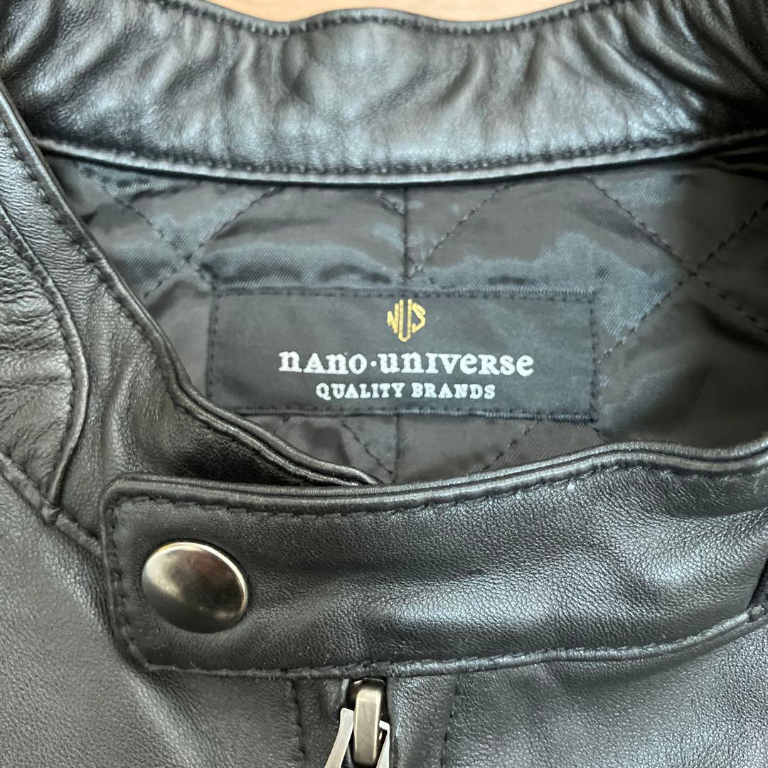 ナノユニバース　レザージャケット　革ジャン　羊革