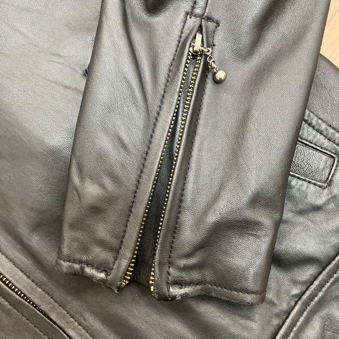 ナノユニバース　レザージャケット　革ジャン　羊革