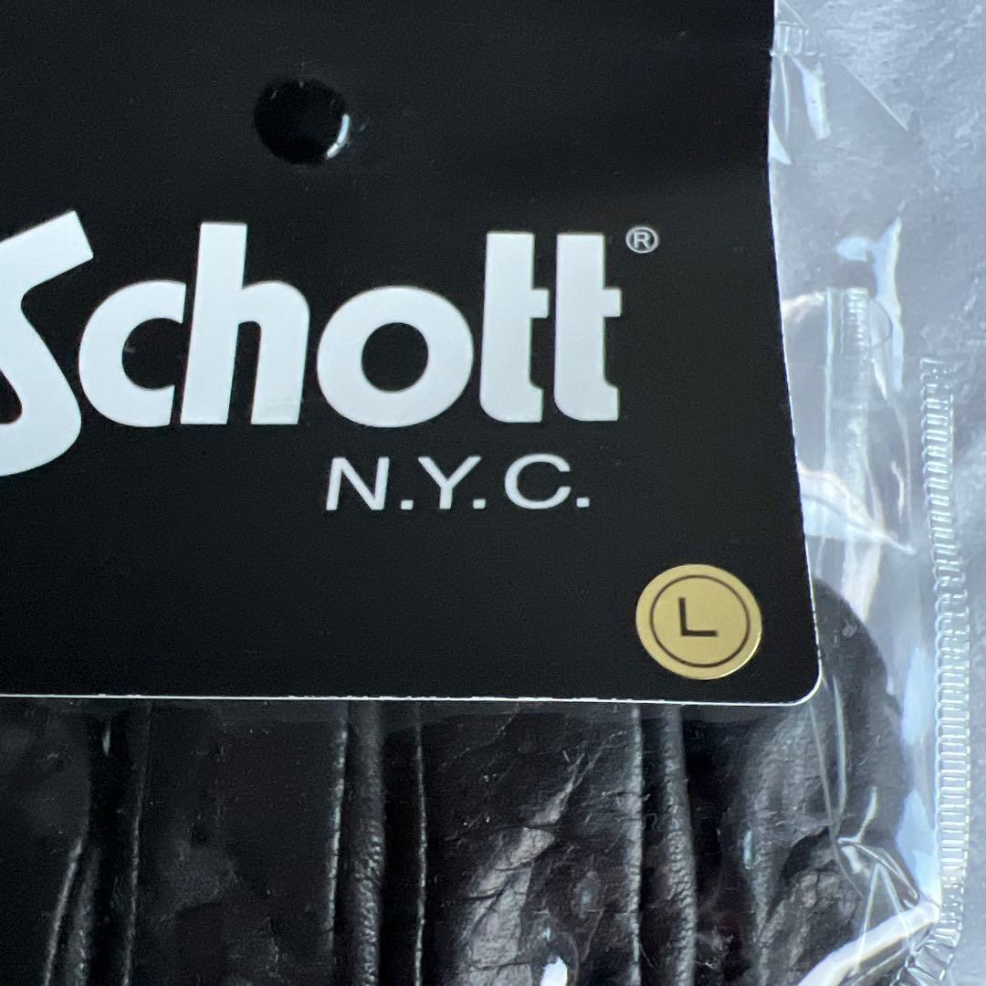 【未使用】　Schott ショット　ウィンター レザーグローブ SHORT